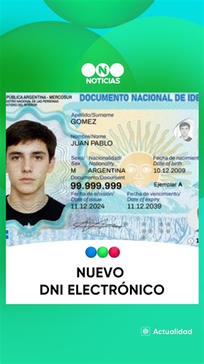 📲 El Gobierno nacional, a través del Registro Nacional de las Personas (Renaper), definió los detalles del nuevo Documento Nacional de Identidad (DNI) que comenzará a circular con estándares de seguridad actualizados. La medida incorpora tecnología de punta y modifica los plazos de vigencia para la población adulta. Seguí informándote en rosario.mitelefe.com 🔵🟢🔴 #Rosario #TelefeNoticias #TelefeRosario #Noticias | Telefe Rosario