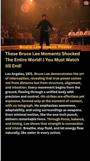 These Bruce Lee Moments Shocked The Entire World! | You Must Watch till End! #shorts