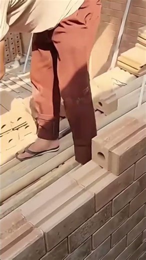 The process of building a wall with blocks is very simple