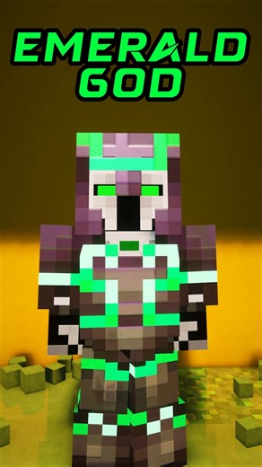 Minecraft: EMERALD GOD Armor Trim #minecraft #shorts