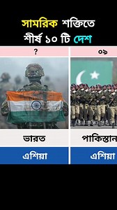 518K views · 2.2K reactions | সামরিক শক্তিতে শীর্ষ ১০ টি দেশ #সামরিক #শক্তি #power #military #army #ভারত #indian #kolkata #কোলকাতা #WestBengal #indianarmy #সেনাবাহিনী #সেনা #সৈনিক #armylover #Pakistan | Data Comparison Bd | Facebook