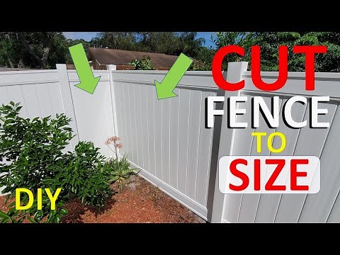 How to Cut Vinyl Fence to FIT Narrow Sections | Cutting Vinyl Fence to Size