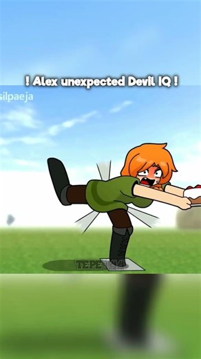 Alex unexpected Devil IQ. . ☠️ #minecraftanimation #trending #minecraft