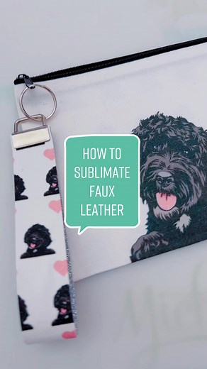 Let’s sublimate faux leather to make a custom wristlet and mini bag set! #sublimation #cricutmade #crafttok #crafttiktok #howto #tutorial #fauxleather