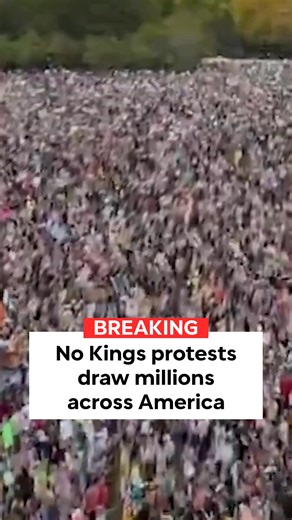 192K views · 26K reactions | BREAKING: No Kings protests are drawing MILLIONS across the country. Americans have had enough of Trump and are making it known. No wonder why Trump's people were freaking out. | MAGA Lie Tracker | Facebook