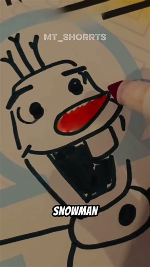 Girl draws in restaurant and sees her drawing come to life. #curiosity