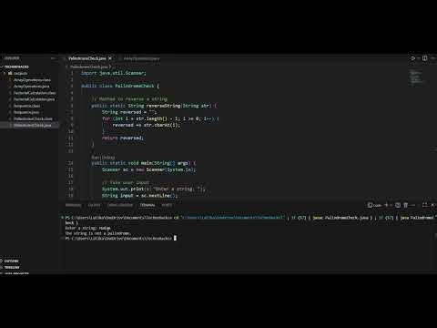 Java Palindrome Checker Program | TechnoHacks Task 4 | Jan–Feb 2026
