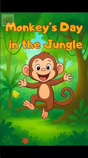 🐵 A Monkey’s Day in the Jungle | Fun Story for Kids 🌴🍌