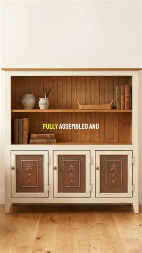 Amish Handmade 3 Door Cabinet | Rustic Farmhouse Hutch with Spacious Storage
