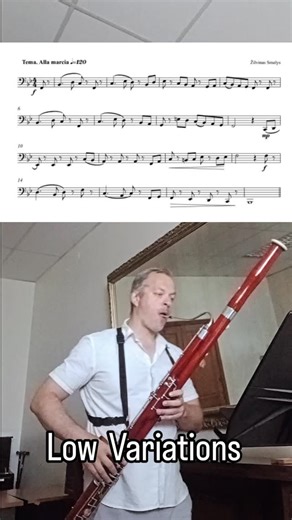 Žilvinas Smalys on Instagram: "Bassoon started as a bass instrument, after all! Low Variations for solo bassoon/contrabassoon (excerpt) Show me a bassoonist who doesn't enjoy to play the low B-flat, or even to slam it with full force! Albeit bassoon started as a bass instrument (even its name suggests this), our instrument seems to have been fighting this role for the last 250 years at least. But after all, there's nothing wrong to get back to our roots and enjoy some low frequencies. These vari