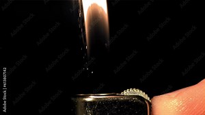 Sparks and flame from a lighter. Filmed is slow motion 1000 fps. High quality FullHD footage