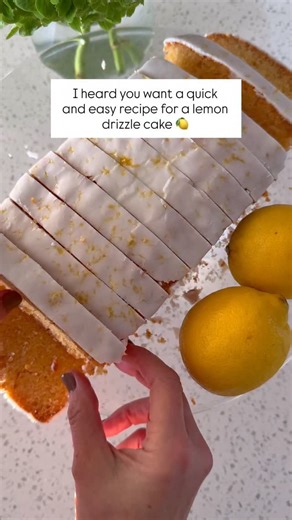 🍋 The easiest Lemon Drizzle Loaf Cake 🍋 .. quick & easy recipe … Ingredients 🍋 Cake • 250g unsalted butter, softened • 250g caster sugar • 250g self-raising flour • 5 medium eggs • see top tip below ⬇️ • Zest of 2 lemons or 2 tsp lemon extract Lemon Drizzle • 75ml lemon juice • 75g caster sugar Icing • 150g icing sugar • 1 tbsp lemon juice • 1 tbsp milk ⸻ Method 1. Preheat the oven to 180°C (160°C fan). Grease and line a 2lb loaf tin. 2. Cream the butter and caster sugar together until pale, 