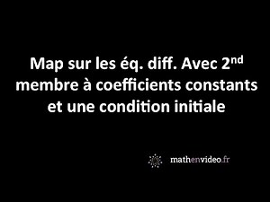 Map sur les équations différentielles du premier ordre à coefficients constants