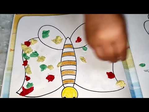 Paper Crumpling for kids //art &craft for kids //Little Veera