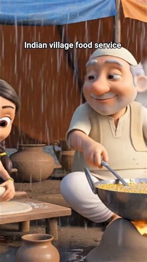 indian village food service centre #animatedcartoon #cartoonsforkids #3danimation #avtar #aivideos