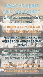 2K views · 5 comments |  New Event Alert  Paint till you Faint - A 3 hour paint-a-thon that you wont want to miss! Saturday May 25th | 6-9pm Sign up here: https://app.getoccasion.com/p/n/frBz3T9N | Pickled Palette | Facebook