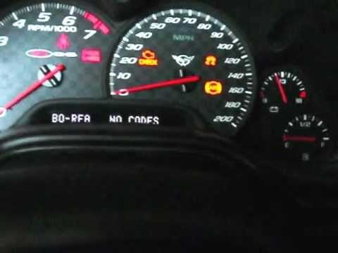 Corvette reading diagnostic codes on the instrument panel 97- 04 by froggy