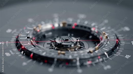 Intricate watch mechanism being assembled with precision and detail in close-up.