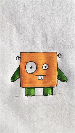 How to Draw a Tech Monster Step by Step #Shorts #drawing