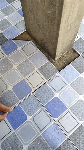 patterned ceramic installation