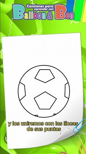 Cómo dibujar un balón de fútbol en 1 minuto #shorts #dibujofacil