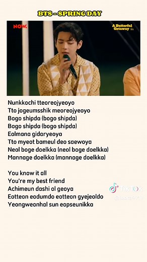 BTS - SPRING DAY LYRICS #lyrics #lyrics_songs #lyricsvideo #lirik #fyp #fypage #fyppppppppppppppppppppppp #fypシ゚ #fypシ゚viral🖤tiktok #trending #bts #btsarmy #armybts
