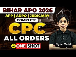 CPC All ORDERS in One Shot 🔥| Major Law | Complete Civil Procedure Code 1908 | Bihar APO & Judiciary