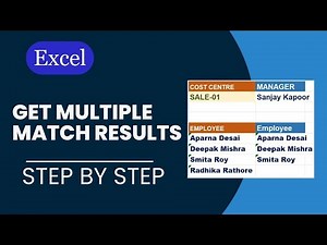 Get Multiple Match Results in Excel in Few Seconds (Step by Step)