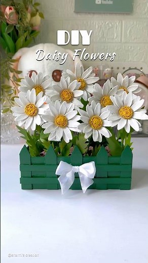 DIY egg tray Daisy flower #shorts #viralshorts #daisy #craftideas #diyflower #handmade