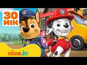 Patrulha Canina | Melhores resgates de volta às aulas! 🚌🎒 | 30 min | Nick Jr. em Português
