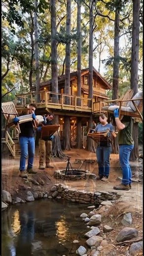 Emotional/Dreamy): Building a Secret Modern Treehouse in the Deep Forest 🌲✨