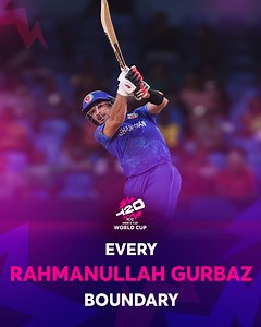 252K views · 8.1K reactions | All the boundaries from the leading run-scorer of the Men's T20 World Cup 2024 Rahmanullah Gurbaz  | ICC T20 World Cup | Facebook