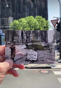 14M views · 548K reactions | Back in time, Cologne/Germany! (Source NARA) ——————————————————————————— #cologne #reel #reels #street #car #thenandnow #beforeandafter #picture #köln #history | D-Day History | Facebook