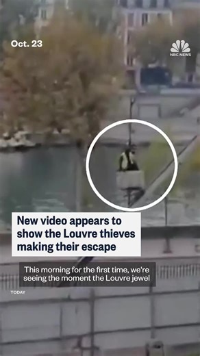 4.2M views · 27K reactions | Investigators hunting the gang behind the Louvre jewel heist have found traces of DNA samples in a helmet and gloves and are aware of new video showing the thieves escaping from the museum, prosecutors confirmed to NBC News. | NBC News | Facebook