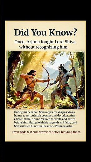 When Arjuna Battled Lord Shiva #shiv #arjun #mahadev