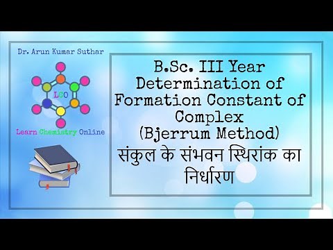 B.Sc. III Year | Determination of formation constant of Complex | Bjerrum Method | संभवन स्थिरांक