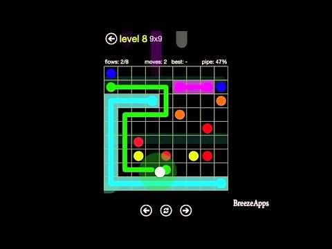 ‪Flow Free 9x9 level 8 (Regular Pack Hard)‬