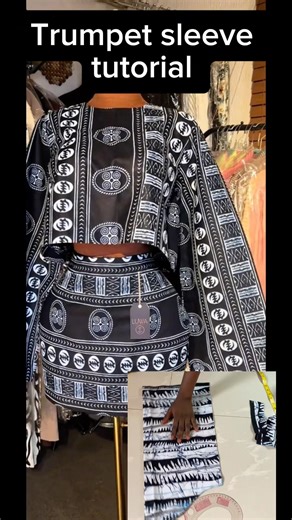 How to cut and sew a bell sleeve #sewing #sewingforbeginners