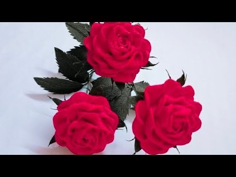 🌹 “DIY Crepe Paper Roses | Step by Step Full Tutorial for Beginners & Experts”