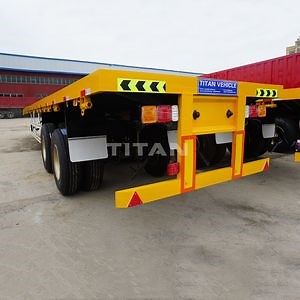 [Hot Item] 2 Axles 40FT Container Trailer Flat Bed Truck Trailer /20FT 40foot Container Flatbed Semi Trailer