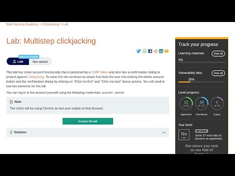 Web Security Academy | Clickjacking | 5 - Multistep Clickjacking