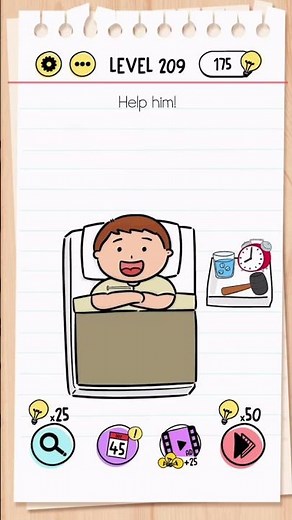 Brain Test Level 209 Answer | Help him!