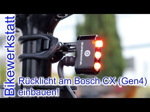 Installing a rear light on a Bosch (gen4). // Bike workshop