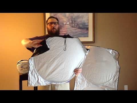 How To Fold Your Jumbo Shade car sunshade Method 2 - www.SunFilledLife.com