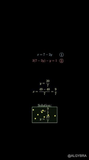 SOLVE SIMULTANEOUS EQUATIONS FAST! Substitution Method Explained Step-by-Step #Algybra