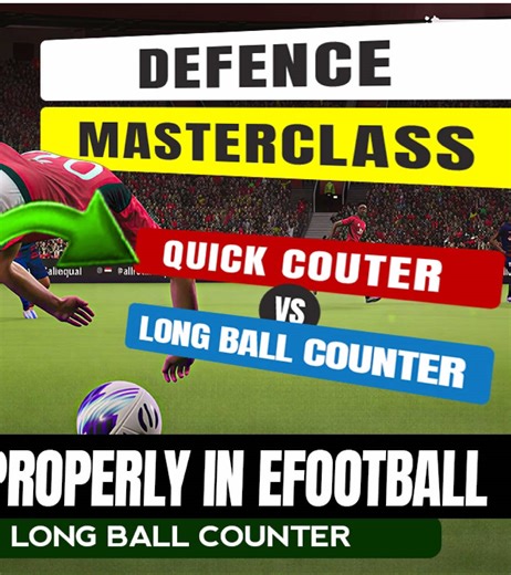 If you’re using Quick Counter or Long Ball Counter and still conceding goals… this is why ❌ Defending is about positioning, timing & matchup — not rushing. Full breakdown on YouTube 🔒🔥 👉 Link in bio #eFootball2026 #DefendingTips #QuickCounter #LongBallCounter #efootballmobile