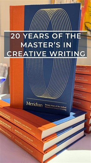 Last week we were delighted to welcome alumni, students, and tutors of our MSt in Creative Writing as we celebrated the 20th anniversary of the programme at Oxford University. ✨✍️📖 The evening also marked the publication of Meridian, a new anthology showcasing work from past students of the course. Here are some highlights from this special gathering – including readings from alumni Sophie Jai, Sylee Gore, Manish Chauhan, Heidi Williamson and Christine Anne Foley, and speeches from our interim 