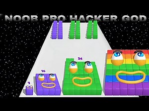 Wow Amazing Gameplay🔑🎮 NOOB VS PRO VS HACKER VS GOD in Number Blocks