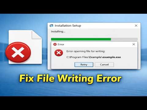 How To Fix Error Opening File For Writing During Installation In Windows 10 And 11