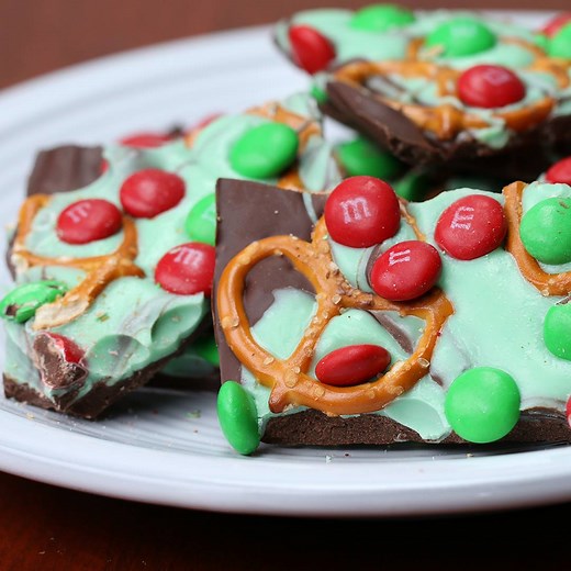 Mint Chocolate M&M's® Bark | Tasty